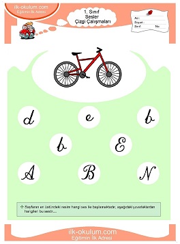 Çocuklar İçin B Sesi Çalışma Sayfaları 